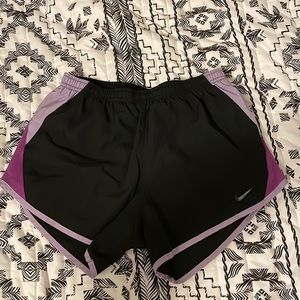 Nike Purple and Black Dri-Fit Shorts